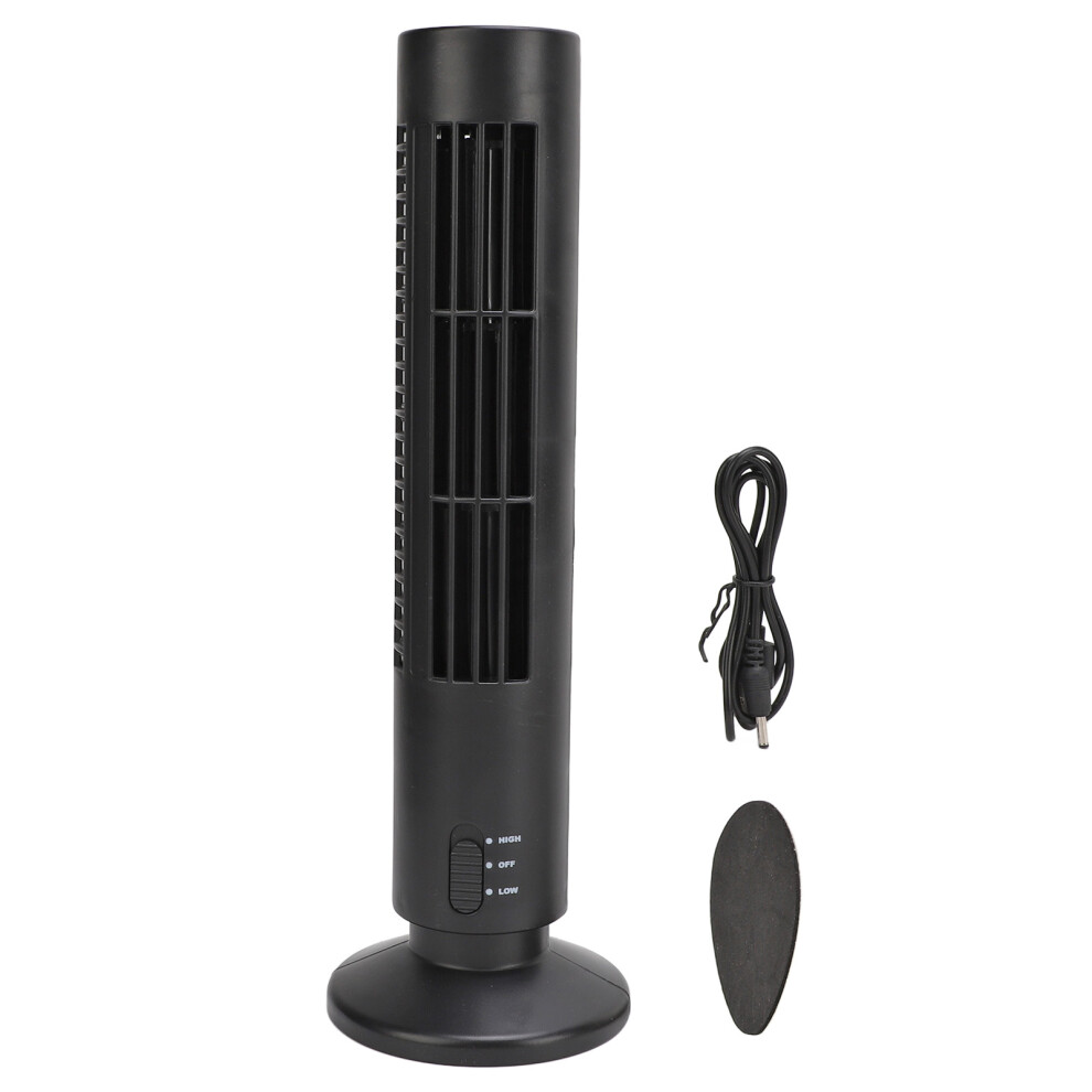 Usb Bladeless Tower Fan 2 Speed Quiet For Home Office 461605292762