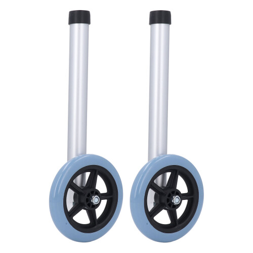 2pcs Universal Walker Wheels Stainless Steel Replacement for Elderly 2