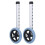 2pcs Universal Walker Wheels Stainless Steel Replacement for Elderly 2