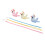 3x Transparante Vogel Waterfluitjes met Lanyards 2