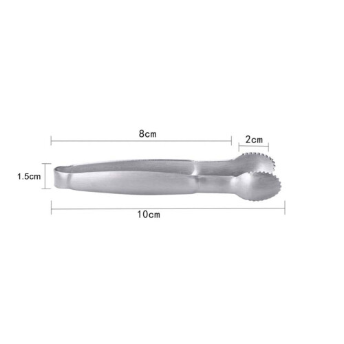 2Stk Rostfritt Isrör Tänger Matklämma Brödklämma (Silver) 1