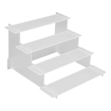 (White) 4-stöckiges Plastikregal für Salon & Desserttheke