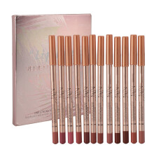 12x Smudge-Proof Lip Liner Set High Pigmented Portable