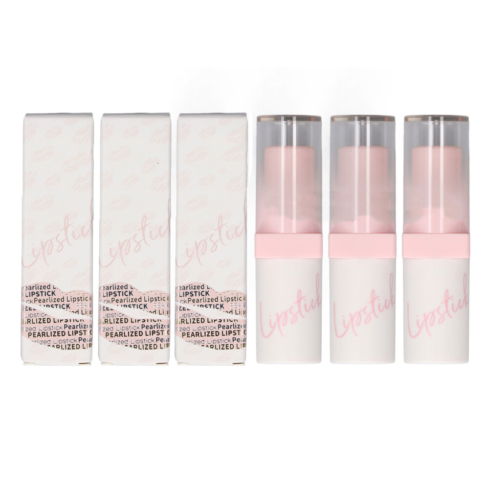 (09) 3pcs Pearlised Matte Lip Gloss Shiny Metallic Lipstick 04