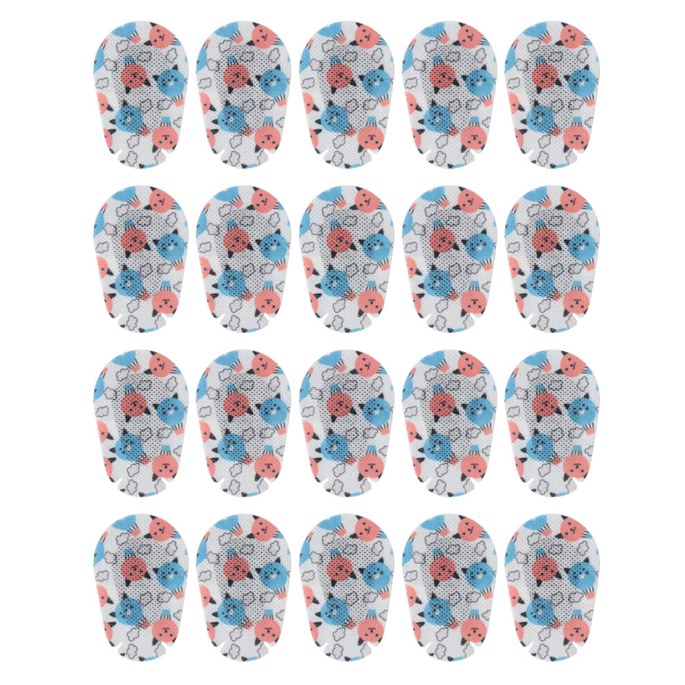 (Panda Balloon Pattern) 40Pcs Breathable Eye Patches Skin Friendly Animal Pattern