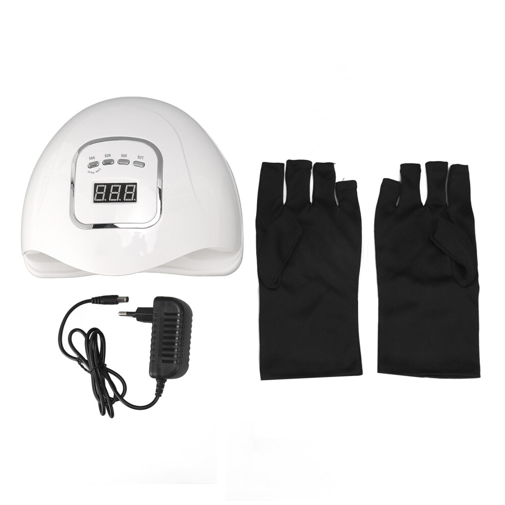 UV LED Nail Lamp Automatic Sensor 45pcs Light Chips 4 Timer 100-240V