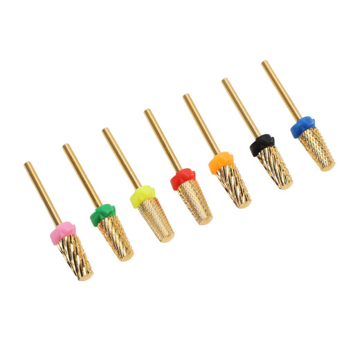 7er Nagelfeilen-Set Wolframstahl elektrisch gold 1