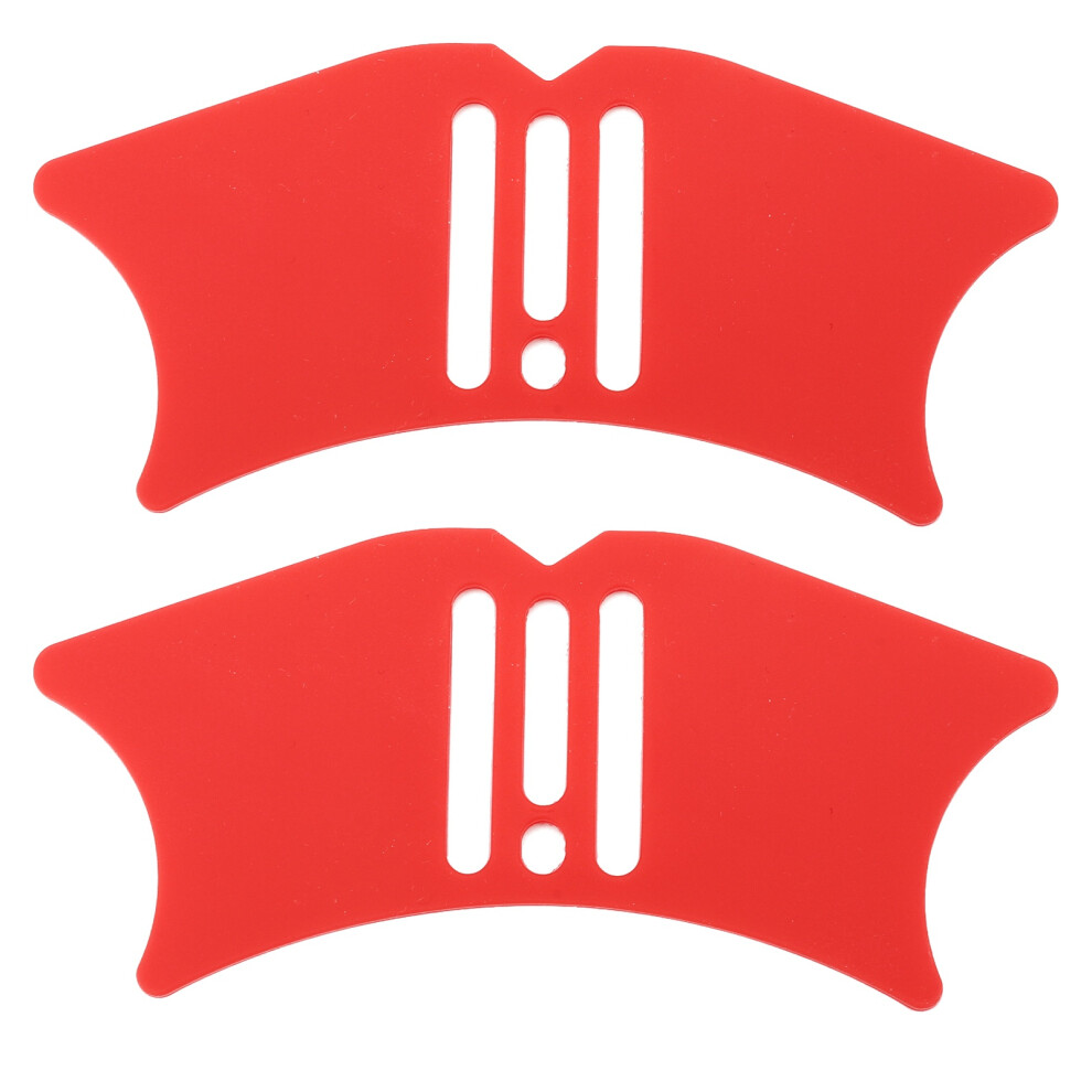 (Red) 2pcs 4-in-1 Silicone Nose Contour Stencil for Highlighter Eyeliner Lip