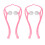 (Pink) 2x dubbele nekmassager ergonomisch roze 1