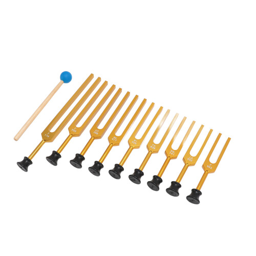 Tuning Fork Set Meditatie Chakra Healing + Hamer 2