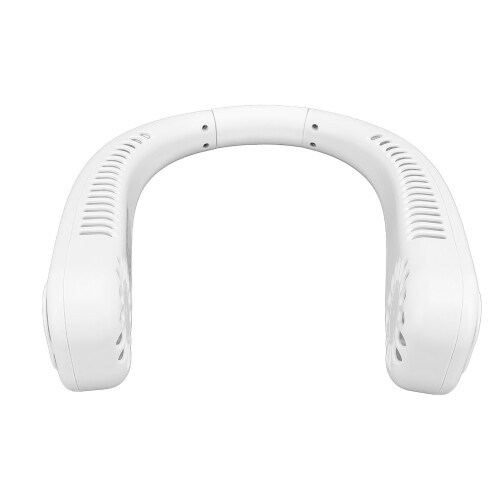 (White) Tragbarer lüfterloser Halsventilator, 1200mAh, USB, Weiß 1