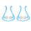 (Blue) 2x dubbele nekmassager ergonomisch roze 3