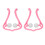 (Pink) 2x dubbele nekmassager ergonomisch roze 3