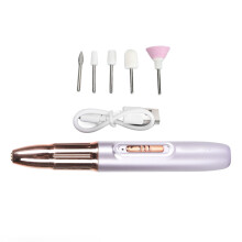 (Light Purple) Elektrische Nageldrehmaschine, tragbar, polieren, lila