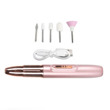 (Rose Gold) Elektrische Nageldrehmaschine, tragbar, polieren, lila