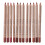 12x Smudge-Proof Lip Liner Set High Pigmented Portable 3