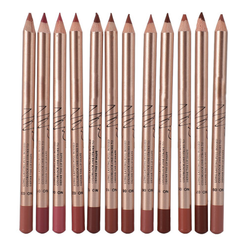 12x Smudge-Proof Lip Liner Set High Pigmented Portable 2