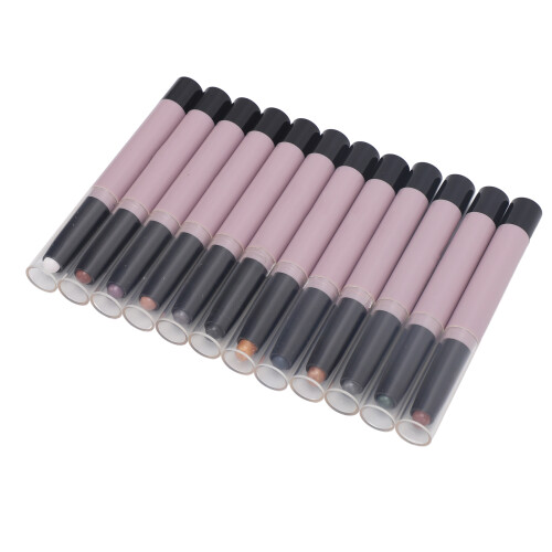 12x wasserfeste Lidschattenstifte, matte Glanz-Makeup-Set 1