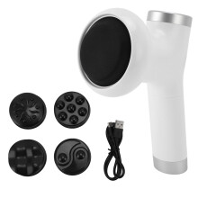 (White) Lichaamssculptuur Machine 8 Sterktes Elektrisch Handheld 5 Koppen Roze