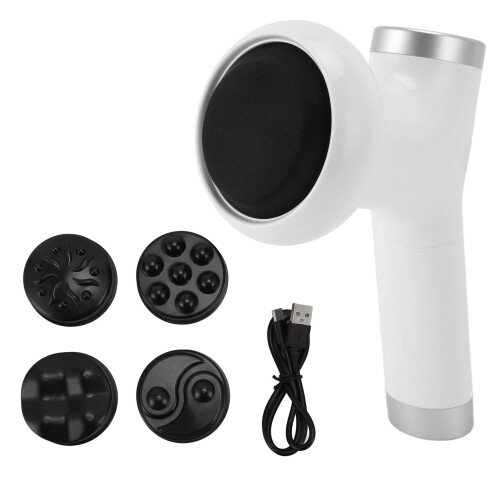 (White) Lichaamssculptuur Machine 8 Sterktes Elektrisch Handheld 5 Koppen Roze