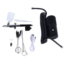 Draadloos Airbrush Kit 23-26PSI Oplaadbaar 3-Niveaus Zwart