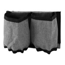 (Gray) Luggage Travel Cup Holder for 2 Coffee Mugs Gray