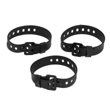 (Black) 3x utility Spanngurte Schnellverschluss schwarz