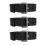 (Black) 3x utility Spanngurte Schnellverschluss schwarz 5