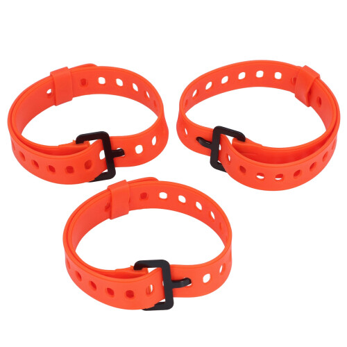 (Orange) 3x Utility-Gurte mit Schnalle Kabelorganizer Orange 1