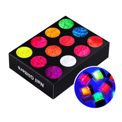 MISSCHEERING 12 Farben Neon Nagelkunst Pulver Set