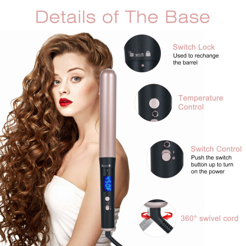 3-in-1 Hair Curler Set Adjustable Styling Iron 1