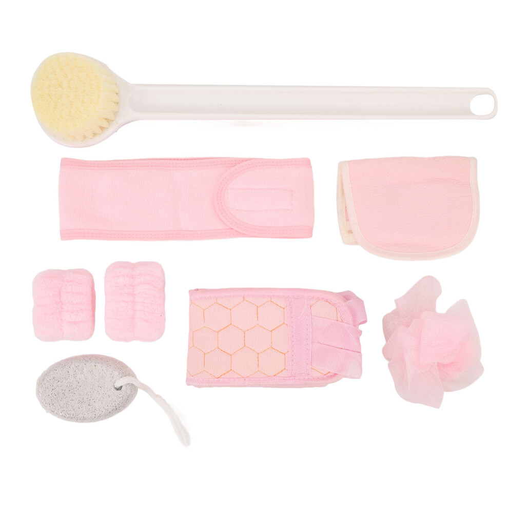 8pcs Bath Scrub Kit Deep Cleansing Back Scrubber Massage Brush