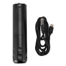 (Black) Draadloze tattoo pen 1300mAh goud