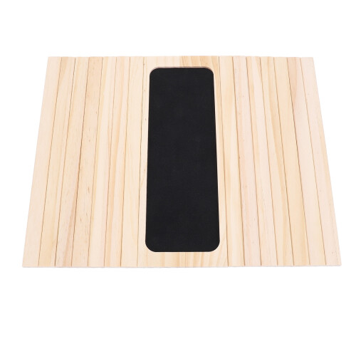 Wood Sofa Arm Table Non Slip Flannel Cup Holder Foldable Tray
