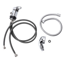 80cm Salon Shampoo Bowl Faucet 70cm Hose L Chrome Sprayer
