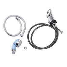 60cm Square Tap 70cm Shower Hose Blue Sprayer Head