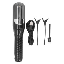 Elektrischer Haarspalt-Trimmer, Edelstahl, Schwarz