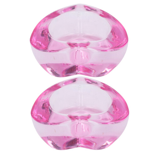 2x Nail Crystal Dappen Dish Pink 1