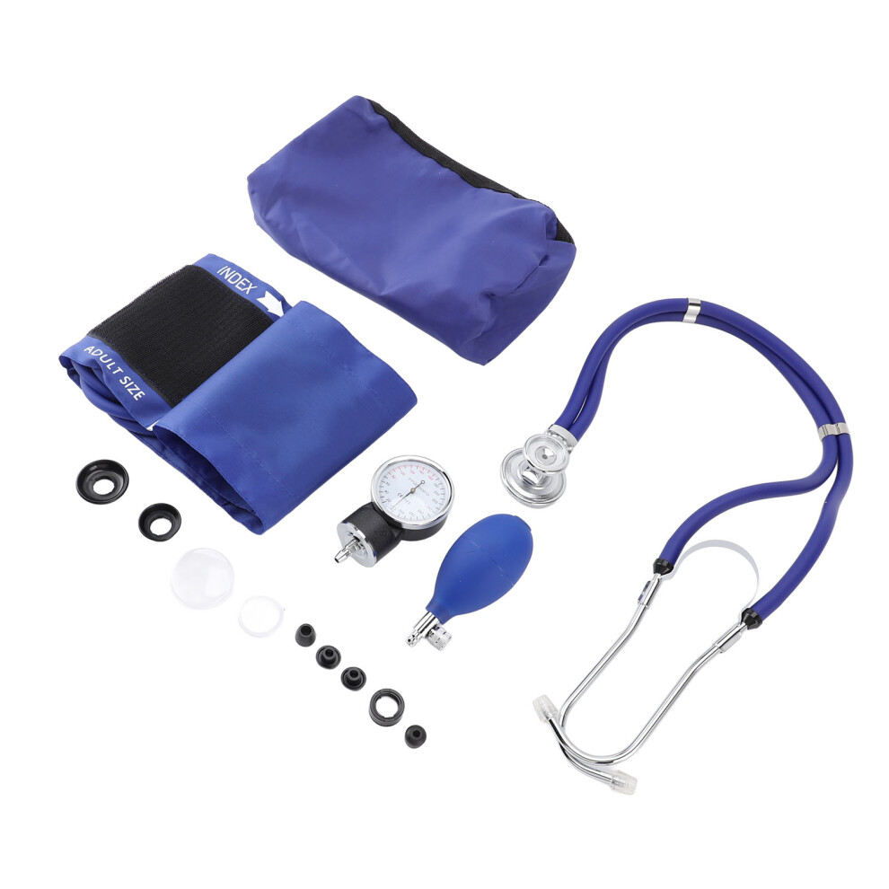 Professional Aneroid Sphygmomanometer Dual Head Stethoscope BP Kit