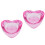 2x Nail Crystal Dappen Dish Pink 3