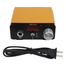(US Plug) Tattoo Voeding 2 Modi LCD Display Hoge Nauwkeurigheid Spanning Goud