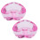 2x Nail Crystal Dappen Dish Pink 4