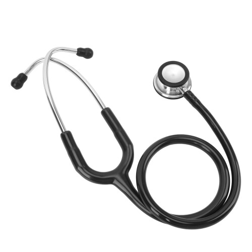 (Black) Dual Head Stainless Steel Stethoscope (Black) 1