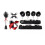Set Bondage Nylon Manette Gambe Polso Caviglia Piuma 1