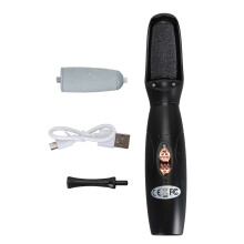 (Black) Electric Foot Callus Remover 360 Rotating Rechargeable for Dry Skin