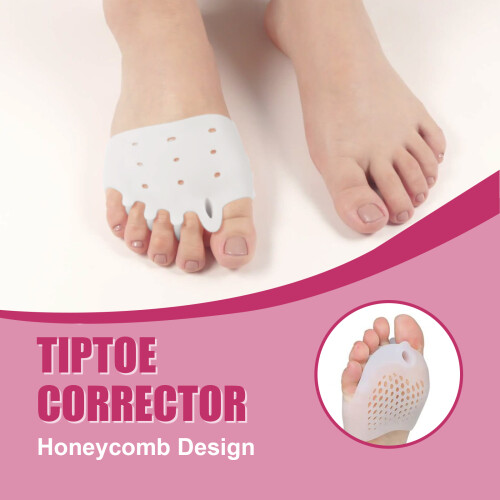 Tiptoe Correction Silicone Split Toe Protector Soft Elastic Washable 1