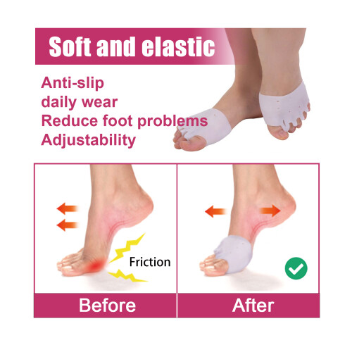 Tiptoe Correction Silicone Split Toe Protector Soft Elastic Washable 2