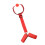(Red) Manetta Nylon con Pallina Bocca Vincolo Polso Coppia 4