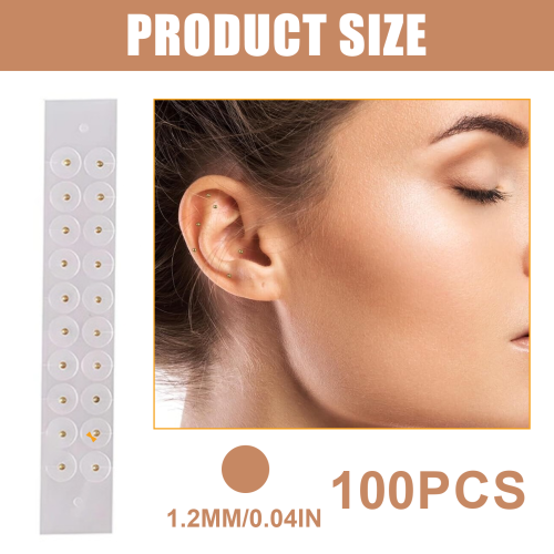 100Pcs Acupunctures Beads Auricular Ear Sticker-Pearl color 2