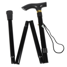 (Black) Faltstock aus Aluminium für Wandern & Senioren schwarz